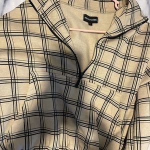 PLT cropped half zip pull over